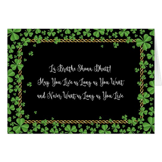 Gaelic Happy Birthday and Blessing 2 | Zazzle.com