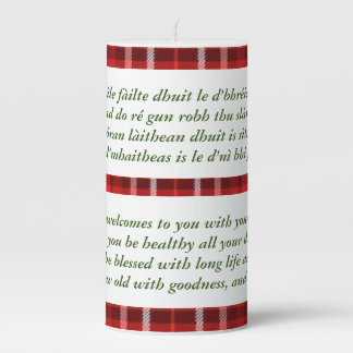 Gaelic Wedding Blessings Pillar Candle