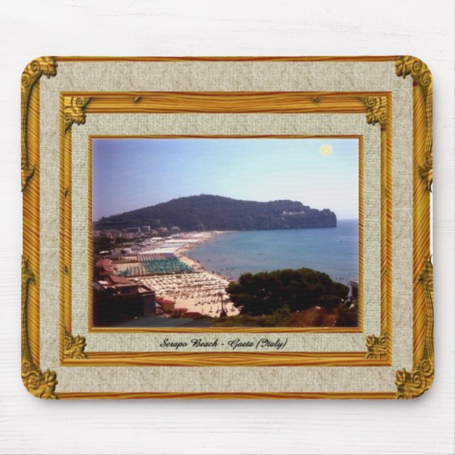 Gaeta Beach Vintage Frame Mouse Pad (Front)
