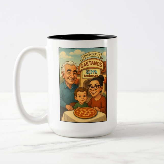 Gaetano’s of Tierrasanta 50th Anniversary Mug (Left)