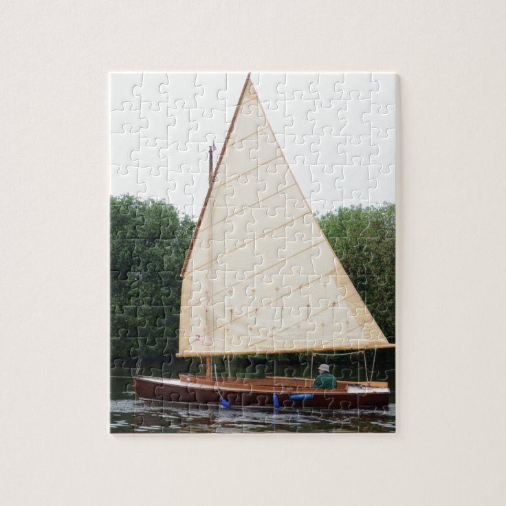 Gaff Rigged Sailing Boat Jigsaw Puzzle Zazzle