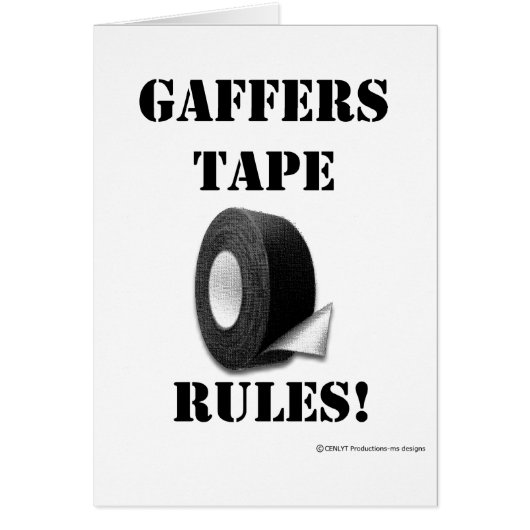 Gaffers Tape Rules Cards (Front)