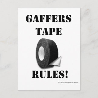 Gaffers Tape Rules Postcard