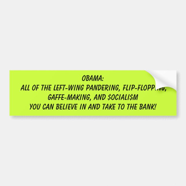 GAFFES & FLIP-FLOPS!! BUMPER STICKER (Front)