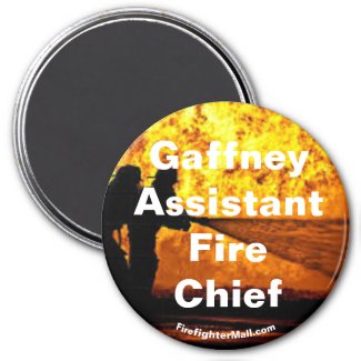 Gaffney Assistant Fire Chief flames magnet