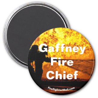 Gaffney Fire Chief flames magnet