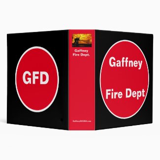 Gaffney Fire Dept 3 Ring Binder