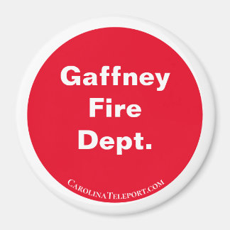 Gaffney Fire Dept. Red/White Magnet