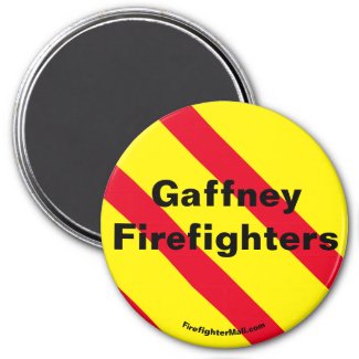 Gaffney Firefighters Red/Yellow/Black Magnet