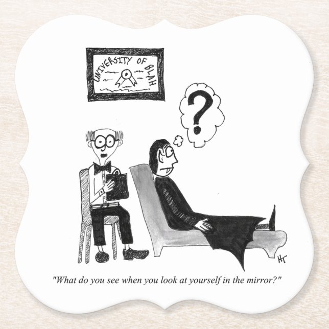 Gag Cartoon Paper Coasters (Front)