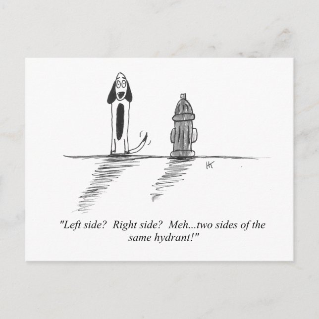 Gag Cartoon Postcard (Front)