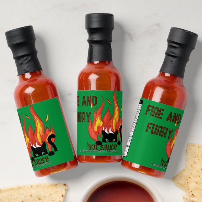 Gag Gift - Funny- Fire & Furry Hot Sauce (Laydown)