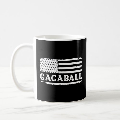 Gaga Ball Pit Player Usa Flag Ga Ga Team  Coffee Mug