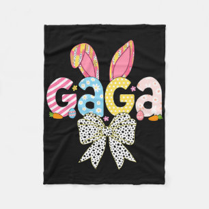 Gaga Easter Bunny Coquette Bow Women Girls Happy E Fleece Blanket