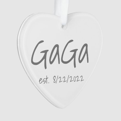 GaGa Established Date Personalized Acrylic Ornament