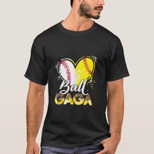 Gaga of Both Baseball Softball Sport Matching Fami T_Shirt