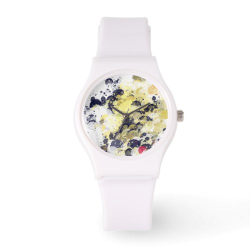 GaGa White Splashed Wristwatch