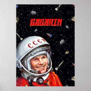 Gagarin space art [Sovietwave] — Gagarin Poster