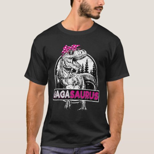 Gagasaurus T Rex Dinosaur Gaga Saurus Mothers Day T_Shirt