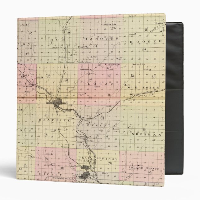 Gage County, Nebraska Binder (Front/Inside)
