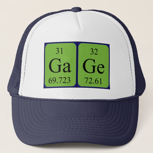 Gage periodic table name hat (Front)