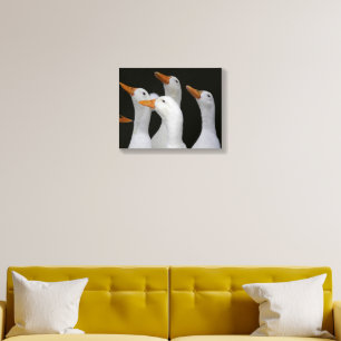 Gaggle of White Ducks Photographic Foam Core Photo Tile