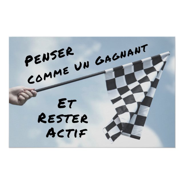 "Gagnant" affiche citation positive Poster (Front)