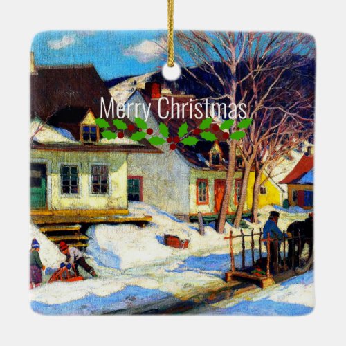 Gagnon _ Christmas A Quebec Village Ceramic Ornament