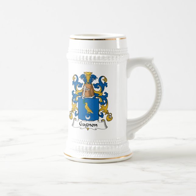 Gagnon Family Crest Beer Stein (Right)