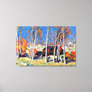 Gagnon - Lonely Village on the Saint Laurence  Canvas Print