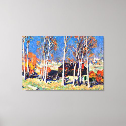 Gagnon _ Lonely Village on the Saint Laurence  Canvas Print