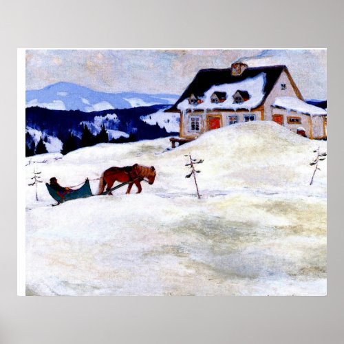 Gagnon painting A Laurentian Homestead Poster
