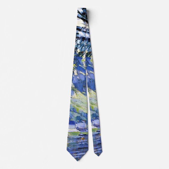 Gagnon - Summer Day, Les Andelys, Normandy Neck Tie (Front)