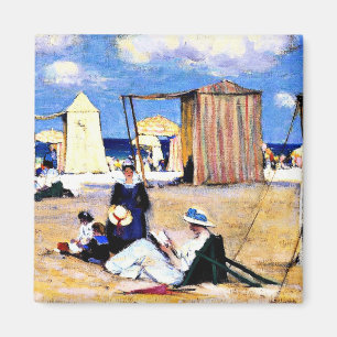 Gagnon - The Beach at Dinard, fine art Magnet