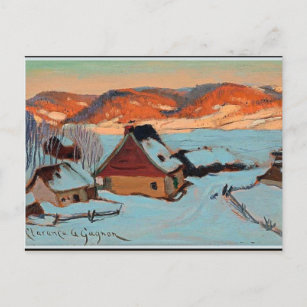 Gagnon - Twilight - Winter in Quebec Postcard