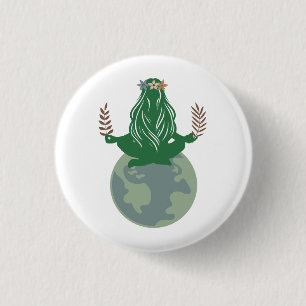 Gaia Earth Goddess, Mother Earth, Planet Earth  Button