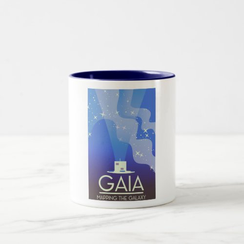 GAIA Mapping the Universe Two_Tone Coffee Mug