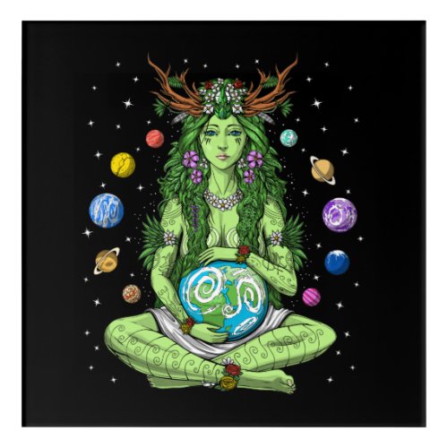 Gaia Mother Earth Goddess Acrylic Print