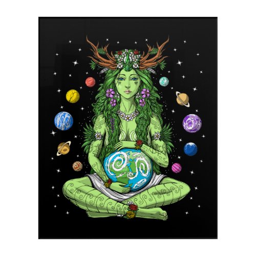 Gaia Mother Earth Goddess Acrylic Print