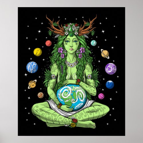 Gaia Mother Earth Goddess Poster