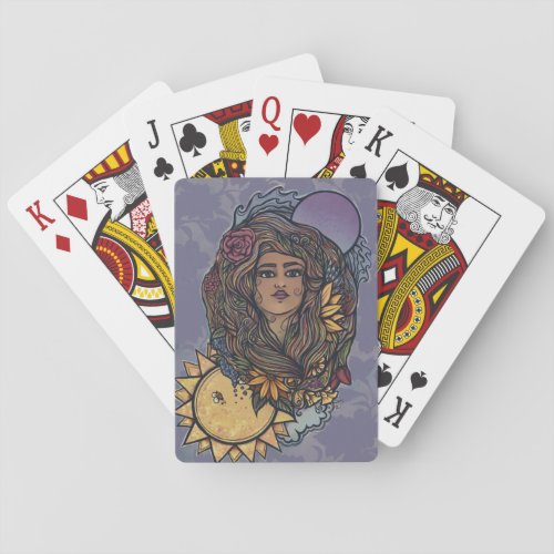 Gaia mother Earth Goddess Tarot the World  Poker Cards