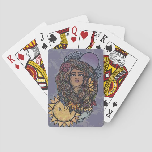 Gaia mother Earth Goddess Tarot the World  Poker Cards (Back)