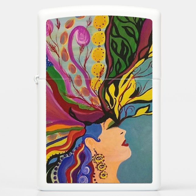 Gaia Mother Earth Goddess Zippo Lighter (Front)