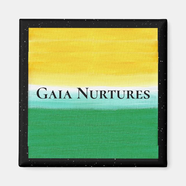 Gaia Nurtures 2 inch square Magnet (Front)