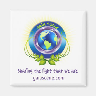 Gaia Scene Square Refridgerator Magnet Drop Logo
