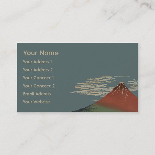 Customizable GaifÅ« Kaisei by Hokusai Katshushika Business Card