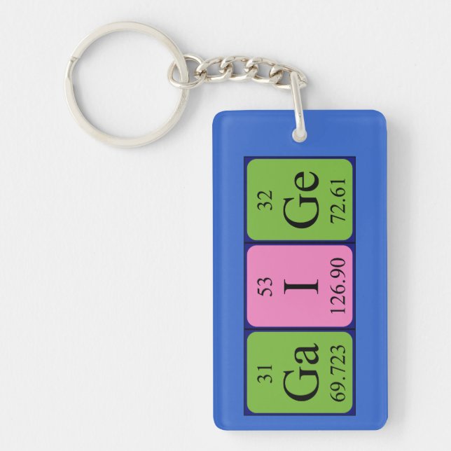 Gaige periodic table name keyring (Front)