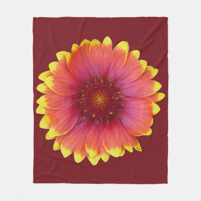 Gaillardia 1 fleece blanket (Front)