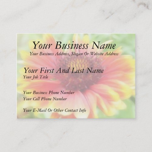 Gaillardia Bloom Up Close Business Card