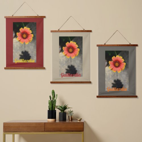 Gaillardia Flower and Shadow Floral Photographic Hanging Tapestry